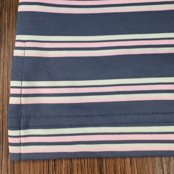 Southern Point Co. Boys LARGE blue, mint, and pink striped polo casual - Picture 6 of 8